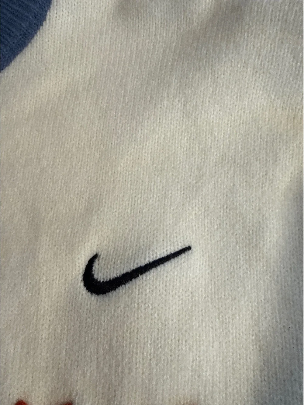 Nike Colorblock Cable Knit Sweater with Embroidered Logo